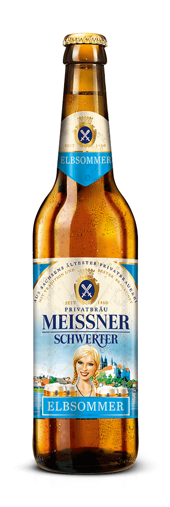 Produktfotografie von der Flasche Elbsommer der Privatbrauerei Schwerter in Meißen